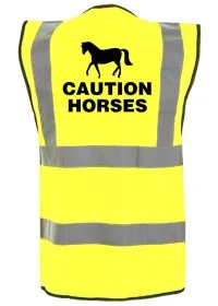 CAUTION HORSES hi vis vest