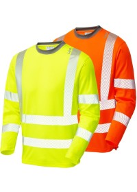 Hi Vis Long Sleeve Coolviz T Shirt EcoViz Leo T08