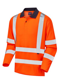 Hi Vis Long Sleeved Polo Shirt LEO EcoViz P05