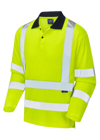 Hi Vis Long Sleeved Polo Shirt LEO EcoViz P05