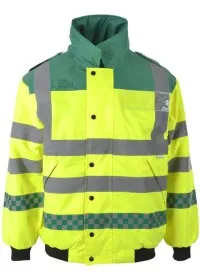 Hi Vis Paramedic Bomber Jacket With Badge Inserts
