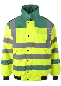 Hi Vis Paramedic Bomber Jacket With Badge Inserts
