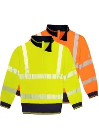 Hi Vis Two Tone Quarter Zip Sweatshirt Orbit HVUSWDB