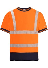 Hi Vis Tee shirt with blue trim