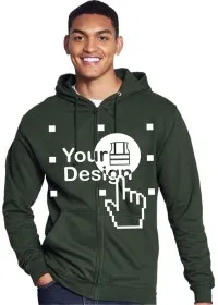 Custom Printed Zipped Hoodie Awdis JH050