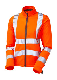 Ladies Hi Vis Softshell Jacket Leo SJL01 EcoViz Orange