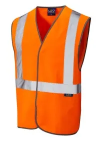 Orange Railway Velcro Pull Apart Hi Vis Vest Leo W14