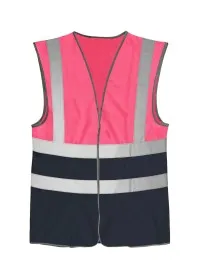 Pink and Navy Hi Vis Vest
