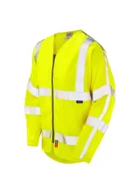 Leo LFS Anti-Static Sleeved Zip Hi Vis Vest Class 3 - S25 Yellow
