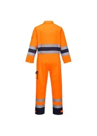 Portwest Hi-Vis Coverall Orange/Navy - TX55 BACK