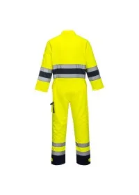 Portwest Hi-Vis Coverall Yellow/Navy - TX55 REAR