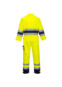Portwest Hi-Vis Coverall Yellow/Navy - TX55 REAR