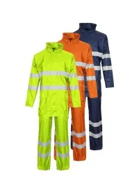 Hi Vis 2 Piece Rain Suit trousers and jacket