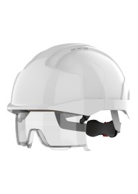 JSP EVO® VISTAlens® Safety Helmet with Integrated Eyewear - White