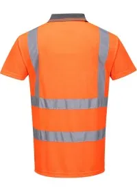 Custom Printed Orange Hi Vis Polo Shirt