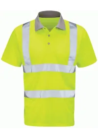 Custom Printed Yellow Hi Vis Polo Shirt