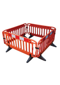 Frontier® 2m Cross-Link Traffic Barrier -  Orange