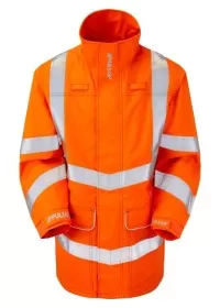 PULSAR Anti Static & Flame Retardant Hi Vis Storm Coat PRARC09