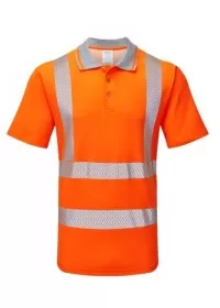 PULSAR Life Men's Sustainable Hi Vis Poloshirt Orange LFE924
