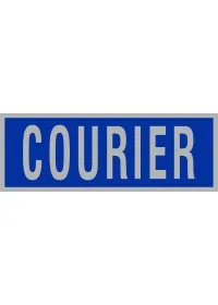 Courier Reflective Badge - Blue/Silver