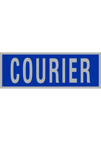 Courier Reflective Badge - Blue/Silver