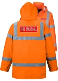 Fire Marshal Pre Printed Coat Orange
