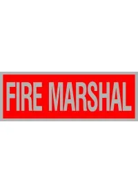 Fire Marshal Reflective Badge - Red/Silver