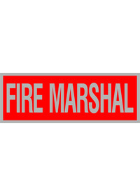 Fire Marshal Reflective Badge - Red/Silver