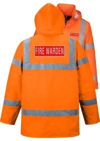 Pre Printed Fire Warden Coat Orange