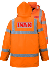 Pre Printed Fire Warden Coat Orange