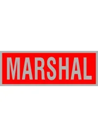 Marshal Reflective Badge - Red/Silver