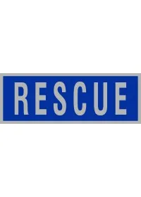 Rescue Reflective Badge - Blue/Silver