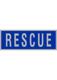 Rescue Reflective Badge - Blue/Silver