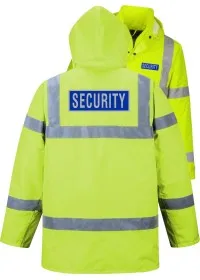 Yellow Security Pre Printed Coat.