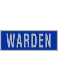 Warden Reflective Badge - Blue/Silver