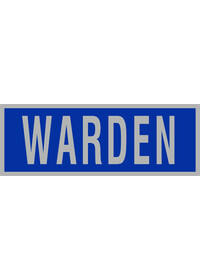 Warden Reflective Badge - Blue/Silver