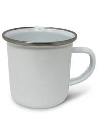 Personalised Enamel Cup with Stainless Silver Rim XP5025