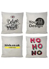 Personalised Linen Look Cushion Cover