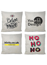 Personalised Linen Look Cushion Cover