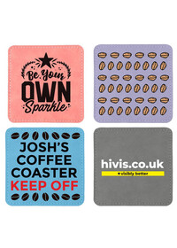 Personalised Square Leather Coaster (6)