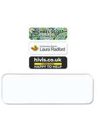 Custom Printed Name Badge 25 x 76mm