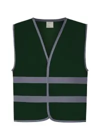 Kids Hivis Vests Bottle Green