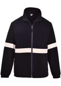 Black Hi Vis Fleece with reflective stripes