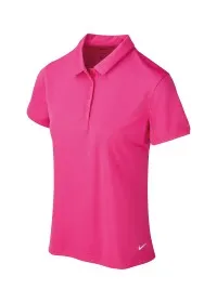 Active Pink/White Womens Nike victory solid polo NK344 Nike