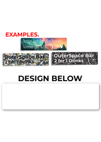 Personalised Rubber Back Bar Mat 830mm long