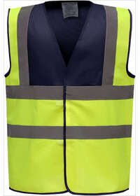 Custom Printed 2 Colour Panel Hi Vis Vest