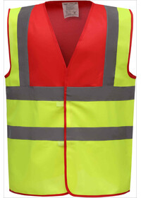 Custom Printed 2 Colour Panel Hi Vis Vest