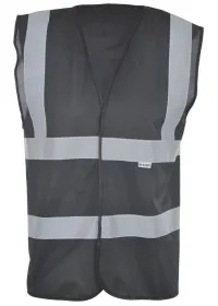 economy black hi vis vest