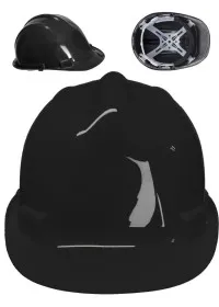 Black custom printed safety helmet portwest pw50