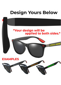 Custom Printed Sunglasses Red/Black